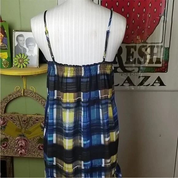 Stylish Plaid Spaghetti Strap Dress - Picture 5 of 9